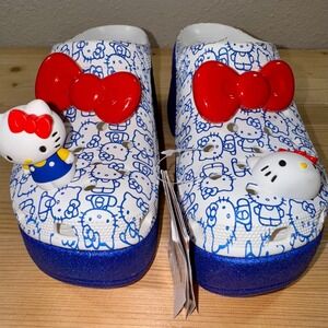 Crocs Hello Kitty Siren Clog Women's 11 Men's 9 Blue Glitter NWT Limited Edition